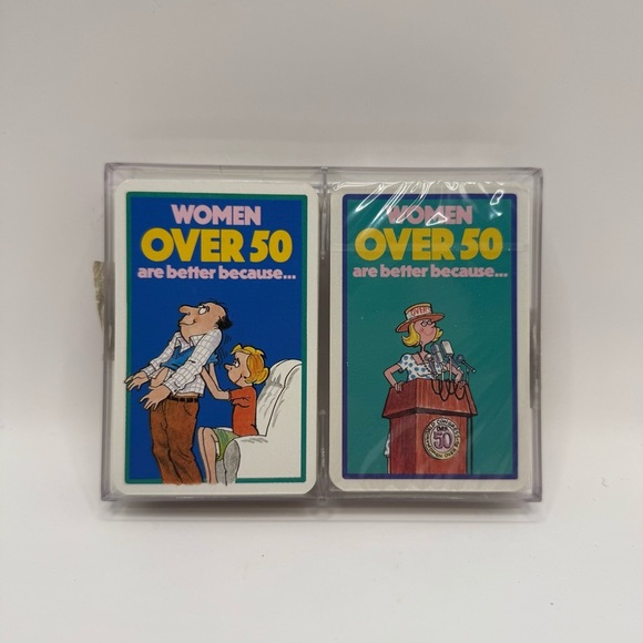 Vintage 2 Decks of "Women Over 50 Are Better Because..." Playing Cards Belgium - Picture 2 of 5